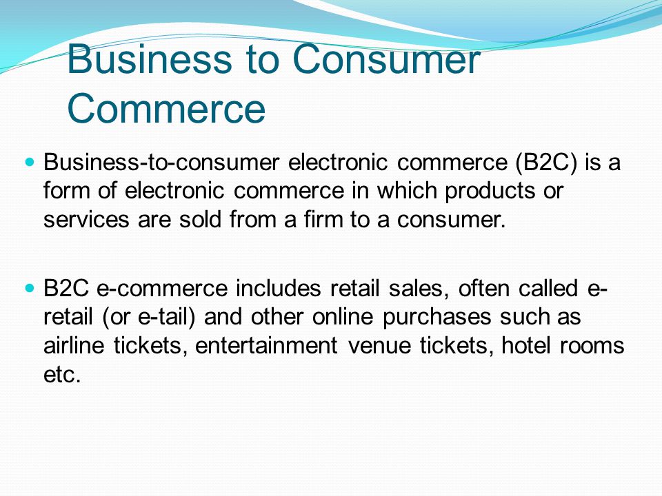 Consumer benefits from e commerce